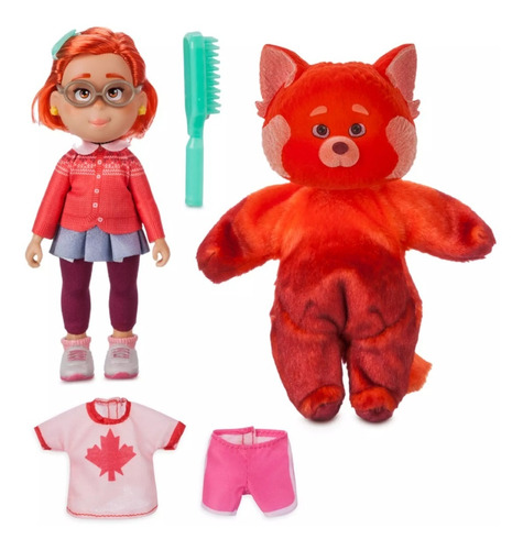 Muñeca Y Peluche Turning Red Meilin Deluxe Disney Pixar