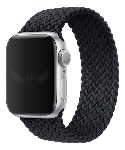 Pulseira Trançada Para Apple Watch 41mm 40mm 38mm Series 7 8 Cor Preto - Tamanho [p