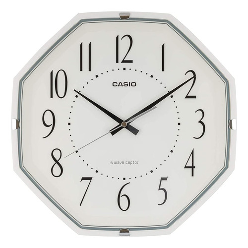 Casio Iq-1007j-7jf Reloj De Pared, Radio, Blanco, Diámetro 1