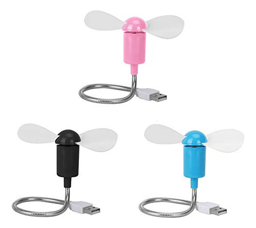 Mini Móvil Usb Ventilador De Refrigeración Flexible Cuello D