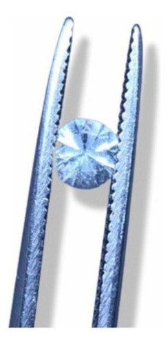 Água Marinha 0 040 Cts Redonda Natural 1,5 Mm Azul Claro Verde Claro Transparente Garantia Eterna