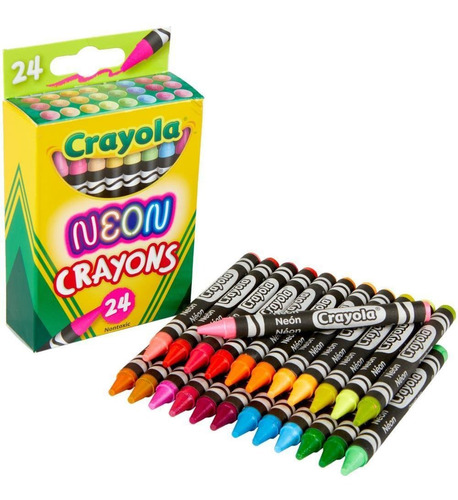 Creyones Crayolas Colores Neón Pintar Niñas Niños Colorear