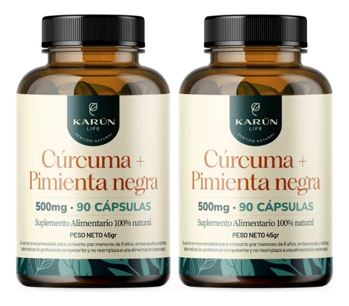 Curcuma Premium Pack  - 2 Frascos (180 Capsuslas) Karun Life
