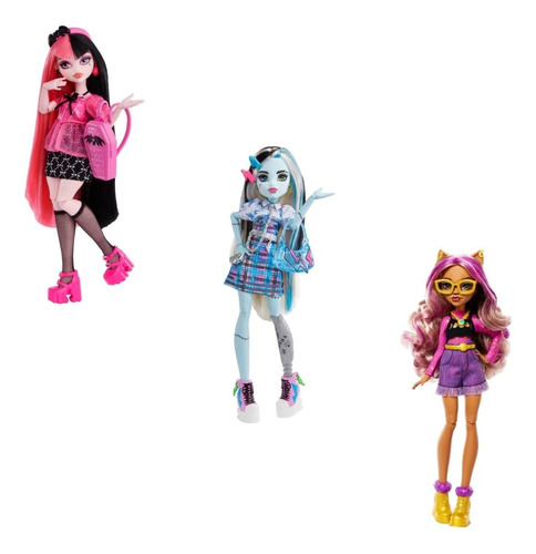 Draculaura, Frankie, Cladween 3pack Monster High Day Out