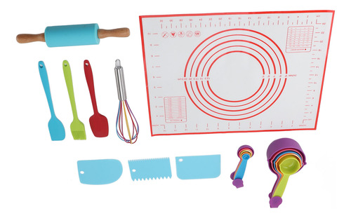 Set De Hornear Para Niños, Silicona Antiadherente, 19 Piezas