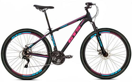 Bicicleta Aro 29 Gts Feel Bike 24 Marchas Freio À Disco Cor Preto/rosa Tamanho Do Quadro 17