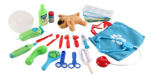 Set Veterinario De Juguete Incluye Mascota 23pcs