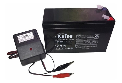 Imagen 1 de 6 de Bateria Gel 12v 9ah + Cargador 12v Juguetes Electricos Niños
