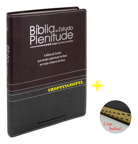 Bíblia De Estudo Plenitude Revista E Corrigida  Com Índice