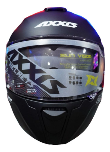 Casco Abatible Axxis Gecko Negro Mate