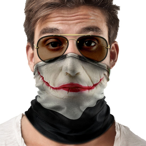 Bandana Balaclava Joker Palhaço Ciclismo Pesca Metal 02