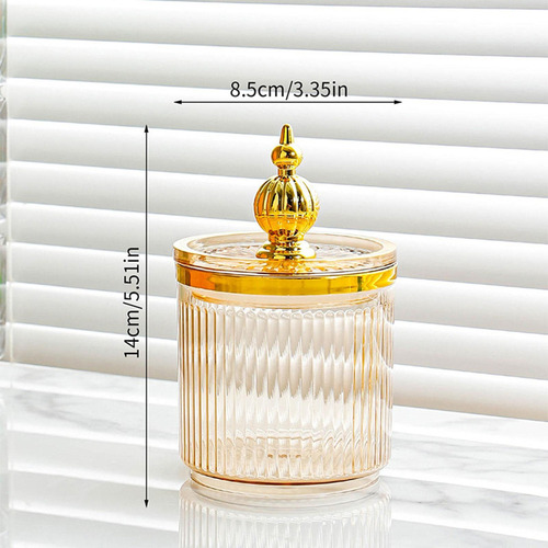 2 Cotton Swab Storage Box, Amber Case