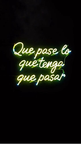 Letrero Led Neon Frase Animo Ancho 40cm Luminoso