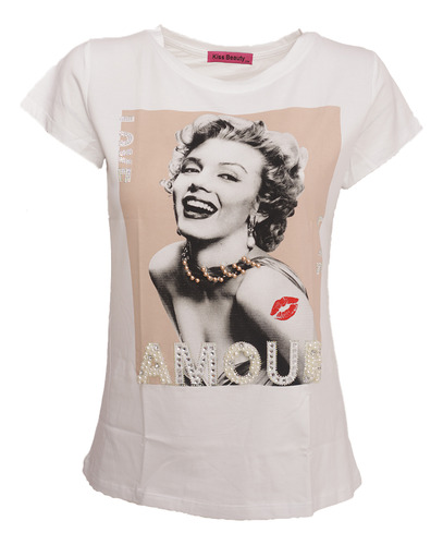 Blusa Estampada De Marilyn Monroe Kiss & Love Kl9336