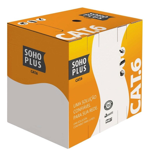 Cabo Rede Furukawa Soho Plus Cat6 305m CMX U/Utp Anti-Chamas