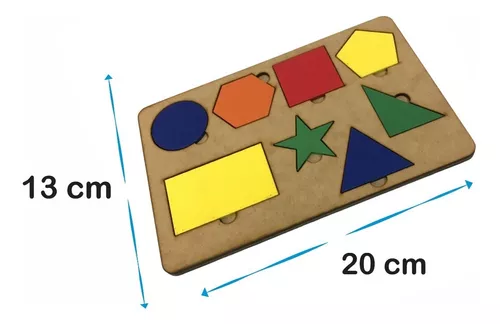 Jogo Educativo Infantil Forma Geometrica Brinquedo Mdf