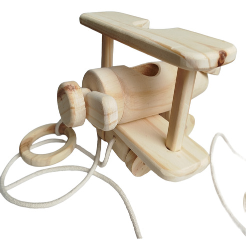 Avioneta De Madera Montessori Avion Doble Ala Madera De Pino