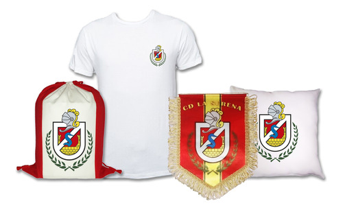 Pack Polera Deportes La Serena + Cojín, Morral Y Banderín