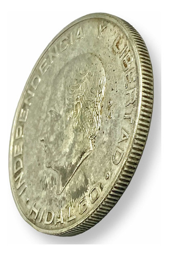 Moneda De Plata 5 Pesos Hidalgo 1957 18.055 Gr L720 Encapsul (Usado)