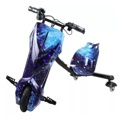 Triciclo Elétrico Infantil Drift Azul Camuflado 250w 3 Veloc