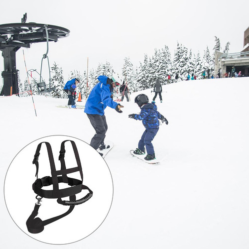 Niños Esquí Arnés Para El Hombro Cintura 20-80cm Negro