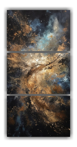 120x240cm Tríptico Galaxia Brilloso Para Decorar Flores