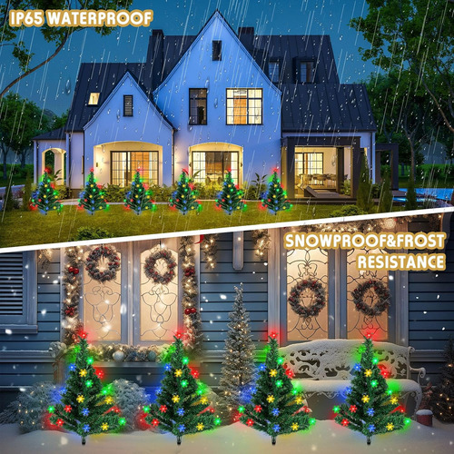Retisee Paquete De 6 Luces Solares Para Árbol De Navidad, De
