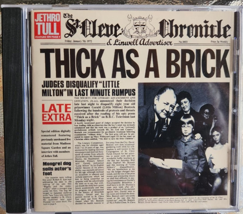 Cd Jethro Tull Thick As A Brick