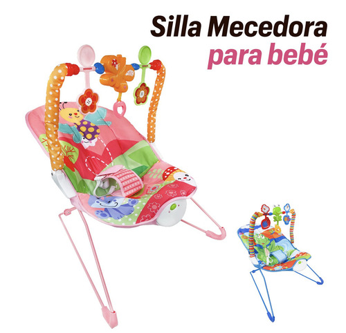 Silla mecedora para bebé Tiibaby Cartoon deluxe rosa