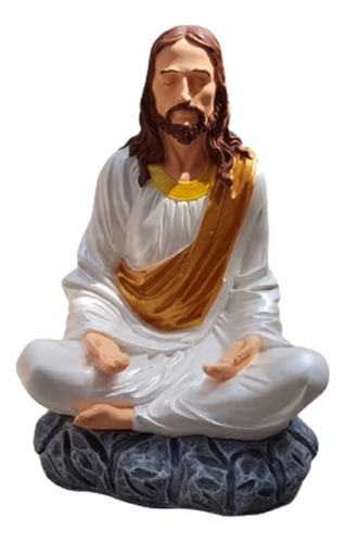 Jesús Jesucristo Meditando Sentado Estatua Decoración Hogar 