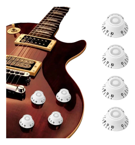4 Knobs Guitarra Hat Tipo Gibson Branco Les Paul Sg