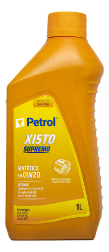 Kit 4 Óleo De Motor Petrol Xisto Supremo 0w20 Dexos 1