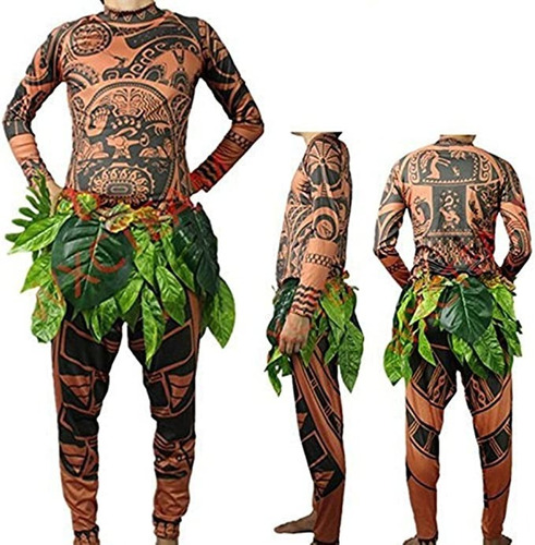 Moana Maui Tattoo Camiseta/pantalones Adulto Hombre Talla G