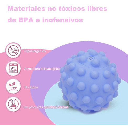 Set 12 Pelotas De Bebé Sensoriales Cubos Didácticos