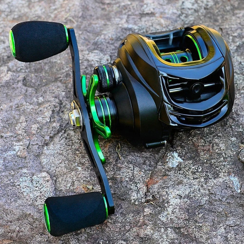 Imagen 2 de 9 de Reel Baitcasting 9+1 Rulemanes Engranajes De Bronce