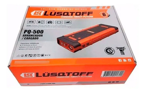 Imagen 5 de 10 de Arrancador Portatil Auto Cargador Celular Notebook Lusqtoff