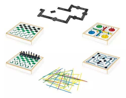 Comprar Jogo Xadrez/ludo/dama/trilha Junges Ref-718