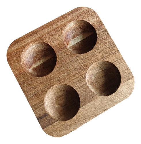 Contenedor Portátil De Madera For Huevos Con 4