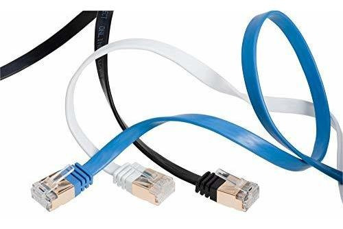 20ft U / Ftp Flat Design Cat7 Cable De Cobre Ethernet Rj45 B
