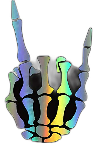 Calcomanía De Mano Esquelética Rock On, Estilo Rock N Roll,