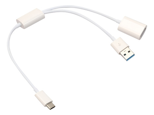 Usb Tipo C Otg Carga Y Datos Macho Hembra Teléfono Hdd Color Blanco