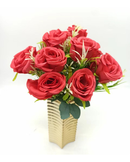 Flores Artificiais 25 De Marco Rosas Vermelhas | MercadoLivre 📦