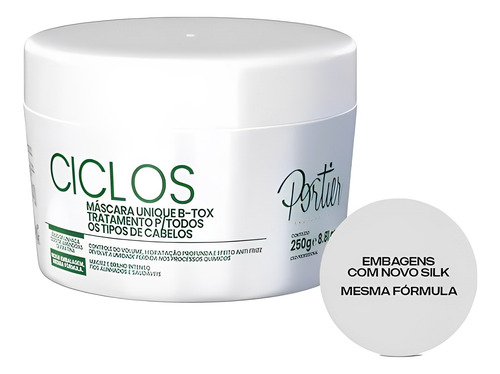 Portier Máscara Btx Unique Orgânico 250g Antifrizz