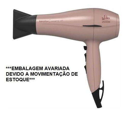 Secador Cabelo Íon Jato Ar Frio 127v Gama Keration Ceramic Cor Rosa Voltagem 110v