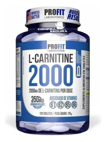  L- Carnitina  Carnitine 2000mg Vitaminas B1 B2 B5 B6
