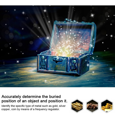 Aks - Detector De Metales 3d (1400m), Color Dorado