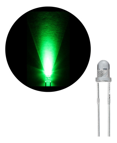 50 Leds Ultrabrillantes De 3mm --- Verdes