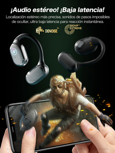 G-XQTE Auriculares bluetooth Audífonos Inalámbricos Impermeables 30días De Autonomía TWS OWS diademas bluetooth para trailero Deportivos