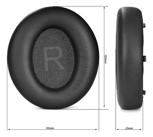 Par De Almofadas De Ouvido Para Anker Soundcore Space Q45 Cor Preto
