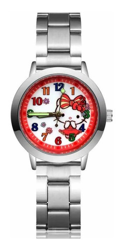 Reloj Importado Hello Kitty Pulsera Metálica Mujer